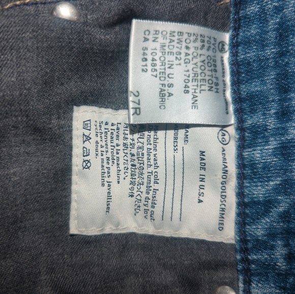 AG Adriano Goldschmied Stevie slim straight 27R - Picture 4 of 5